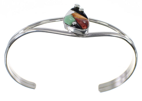 Whiterock Multicolor Authentic Sterling Silver Cuff Bracelet RX70376