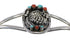 Genuine Sterling Silver Turquoise And Coral Eagle Cuff Bracelet RX70336