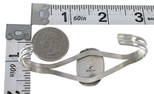 Genuine Sterling Silver Turquoise And Coral Eagle Cuff Bracelet RX70336