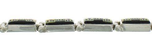 Multicolor Native American Village Design Southwestern Link Bracelet RX68408