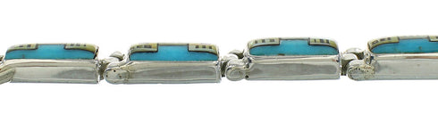 Multicolor Native American Village Design Southwest Link Bracelet RX68420