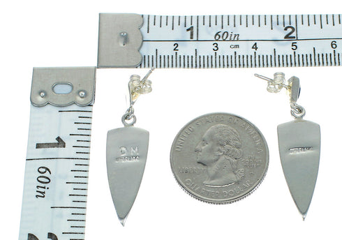 Sterling Silver Multicolor Southwestern Post Dangle Earrings YX71332