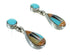 Multicolor Inlay Sterling Silver Southwestern Post Dangle Earrings YX71365