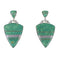 Turquoise Authentic Sterling Silver Southwestern Post Dangle Earrings RX78509
