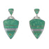 Turquoise Authentic Sterling Silver Southwestern Post Dangle Earrings RX78509
