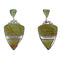 Genuine Sterling Silver Turquoise Post Dangle Earrings RX78519