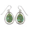 Authentic Sterling Silver And Turquoise Hook Dangle Earrings RX78690