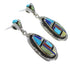 Multicolor Inlay Authentic Sterling Silver Post Dangle Earrings RX82074