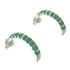 Turquoise Sterling Silver Southwest Post Hoop Earrings RX70859