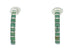 Turquoise Sterling Silver Southwest Post Hoop Earrings RX70859