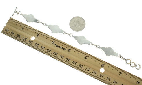Sterling Silver Southwestern Turquoise Link Bracelet RX68627
