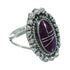 Southwest Genuine Sterling Silver Magenta Turquoise Inaly Ring Size 6-1/4 AX73558
