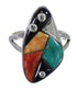 WhiteRock Sterling Silver Multicolor Ring Size 6-1/2 WX81930