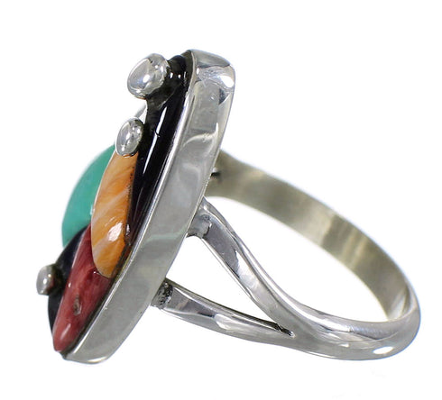 Multicolor Sterling Silver WhiteRock Ring Size 6-1/4 WX81938