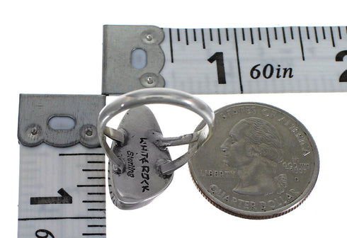 Sterling Silver Multicolor WhiteRock Ring Size 6-1/2 WX81943
