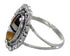 Southwestern Sterling Silver And Multicolor Inlay Ring Size 6-3/4 WX82259