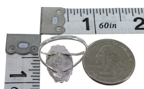 Southwest Multicolor Inlay And Sterling Silver Ring Size 4-3/4 WX82238