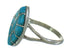 Southwest Turquoise Inlay And Genuine Sterling Silver Ring Size 7-1/4 WX79771