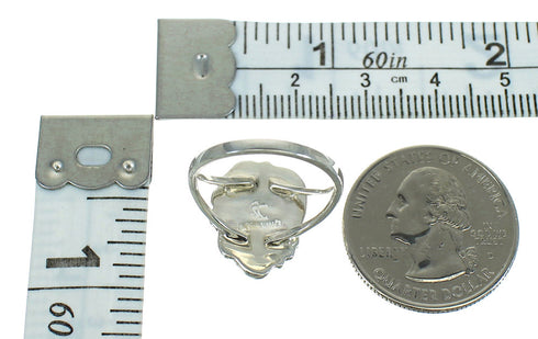 Sterling Silver And Turquoise Flower Southwest Ring Size 6-3/4 WX79847