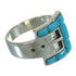 Southwest Turquoise And Sterling Silver Belt Ring Size 6-1/2 WX79851