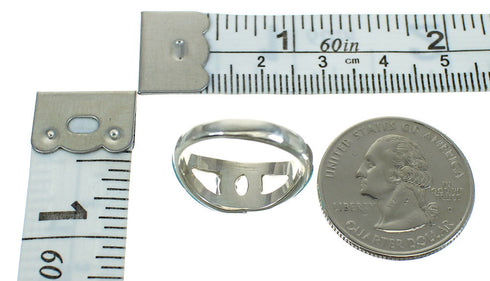 Turquoise Inlay And Genuine Sterling Silver Ring Size 7-3/4 WX79859