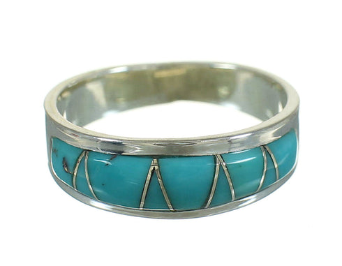 Turquoise And Sterling Silver Southwest Jewelry Ring Size 5-3/4 WX79866