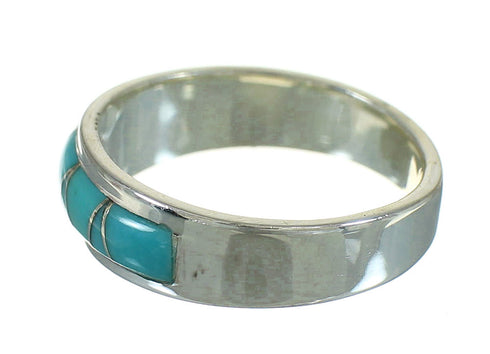 Turquoise And Sterling Silver Southwest Jewelry Ring Size 5-3/4 WX79866