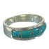 Sterling Silver And Turquoise Southwestern Jewelry Ring Size 7-3/4 WX79876