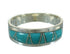 Sterling Silver And Turquoise Southwestern Jewelry Ring Size 7-3/4 WX79876