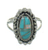 Southwestern Turquoise And Opal Sterling Silver Ring Size 8-1/4 YX80592