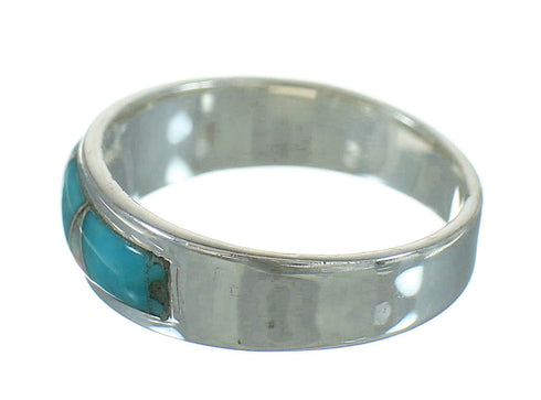 Southwestern Silver Turquoise Opal Ring Size 6-1/2 YX80665