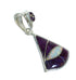 Sterling Silver Magenta Turquoise Opal Inlay Pendant RX66976