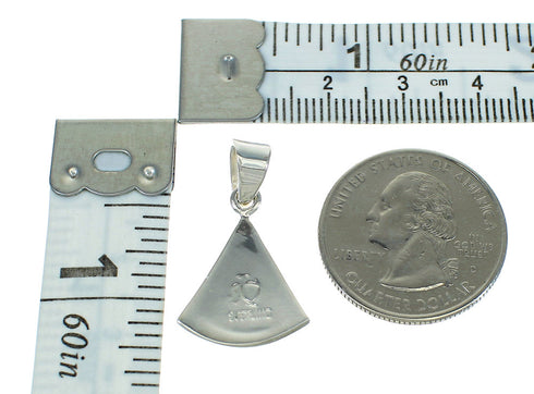 Sterling Silver Magenta Turquoise Opal Inlay Pendant RX66976