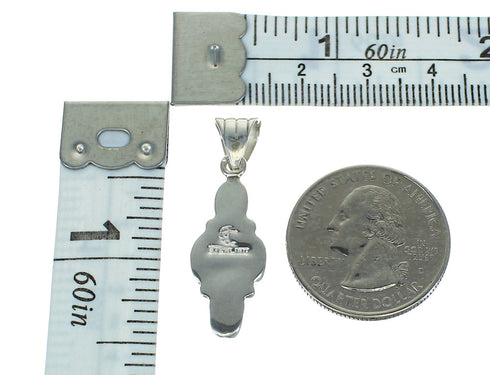 Magenta Turquoise And Sterling Silver Sllide Pendant RX67167