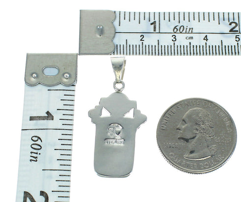 Southwestern Magenta Turquoise Genuine Sterling Silver Pendant RX66998