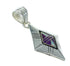 Authentic Sterling Silver Magenta Turquoise Opal Inlay Pendant RX67007