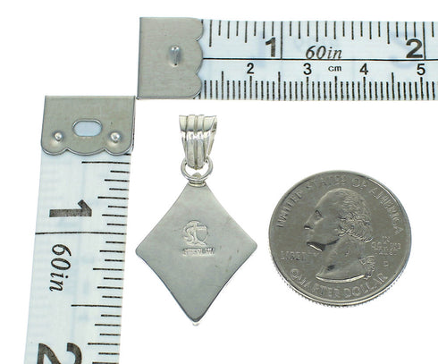 Magenta Turquoise And Sterling Silver Pendant RX67008