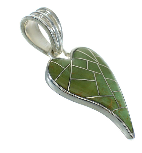 Turquoise Genuine Sterling Silver Heart Pendant RX66870