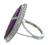 Genuine Sterling Silver Magenta Turquoise And Opal Inlay Southwestern Ring Size 6-1/2 YX66826