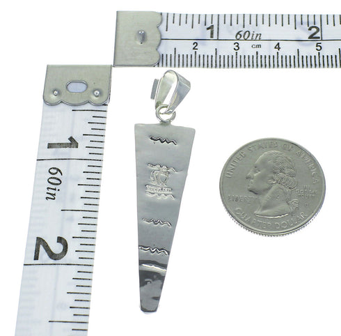 Southwest Magenta Turquoise And Sterling Silver Hand Pendant WX66740