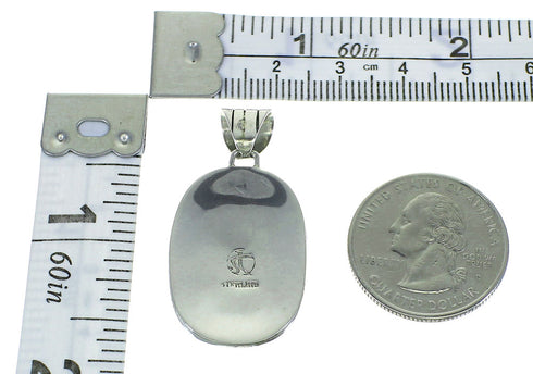 Southwest Magenta Turquoise And Sterling Silver Bear Pendant WX66743