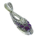 Sterling Silver And Magenta Turquoise Southwest Pendant WX66756