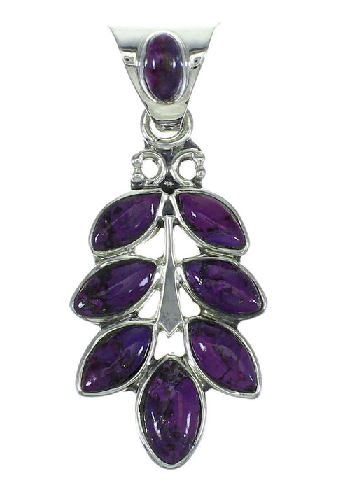 Southwest Sterling Silver And Magenta Turquoise Pendant WX66768