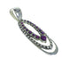 Magenta Turquoise And Genuine Sterling Silver Southwest Pendant WX66796
