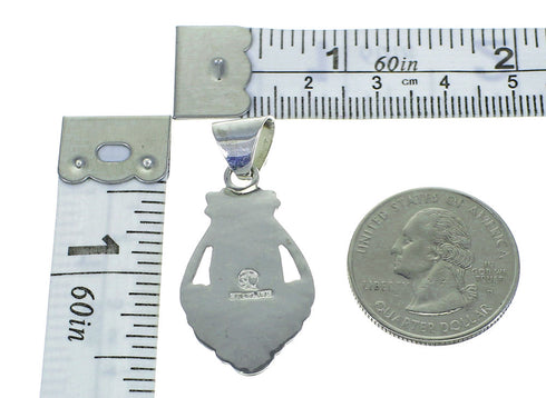 Southwest Magenta Turquoise And Sterling Silver Slide Pendant WX66832