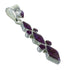 Sterling Silver And Magenta Turquoise Southwest Slide Pendant WX66855