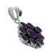 Sterling Silver And Magenta Turquoise Southwestern Slide Pendant WX66856