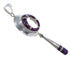Sterling Silver Magenta Turquoise And Opal Southwest Pendant YX67631