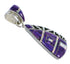 Sterling Silver Magenta Turquoise And Opal Southwestern Pendant YX67632