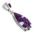 Authentic Sterling Silver Magenta Turquoise And Opal Southwest Pendant YX67635